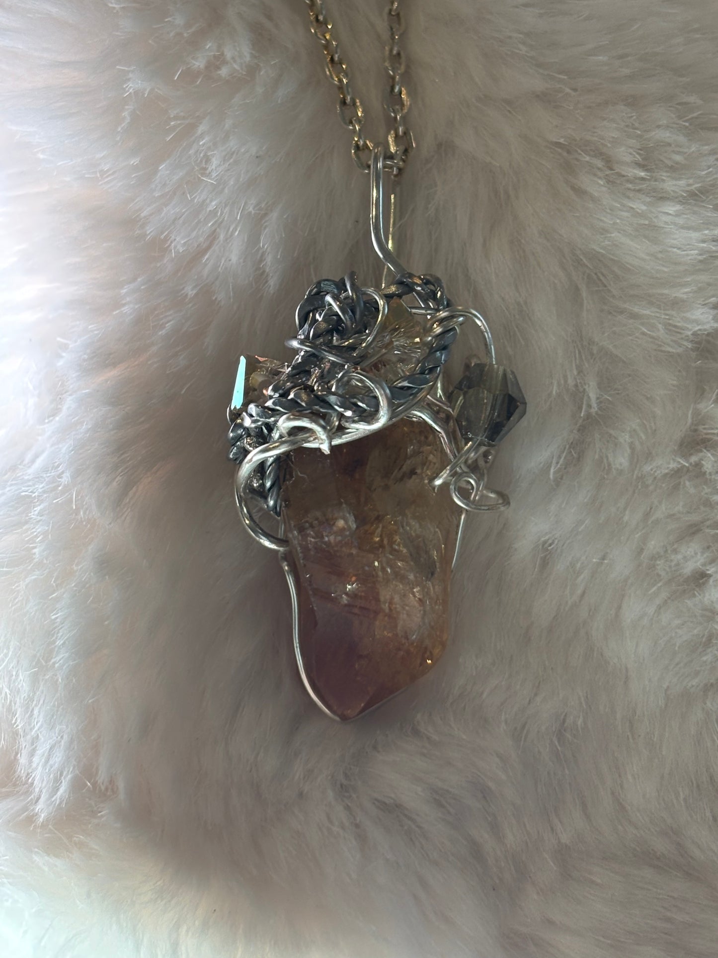 Solar Talisman: citrine pendant