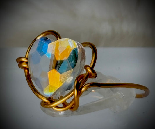 Follow Your Dreams: crystal heart ring 