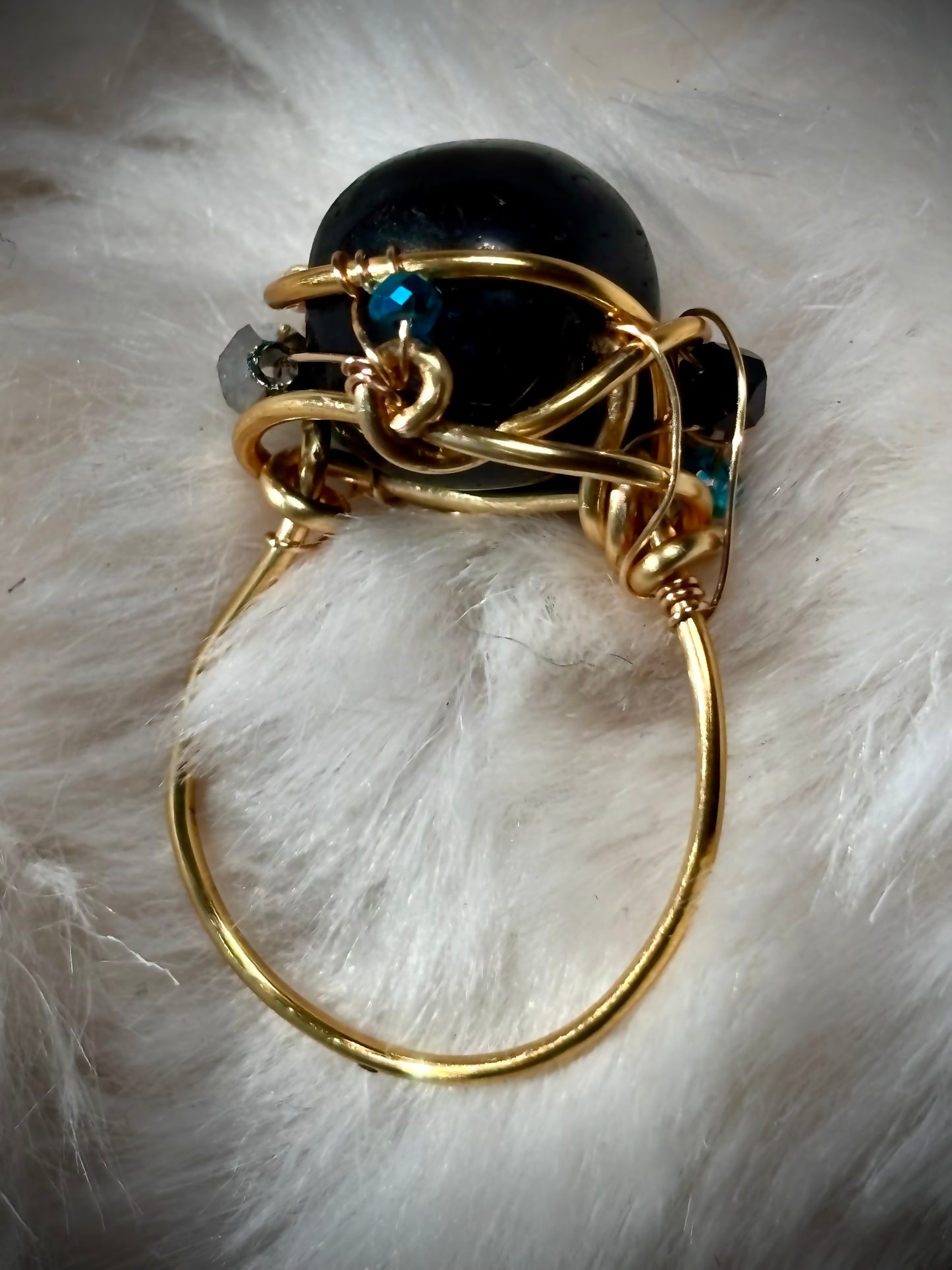 BROWN OBSIDIAN RING — TRIBAL ROYALTY