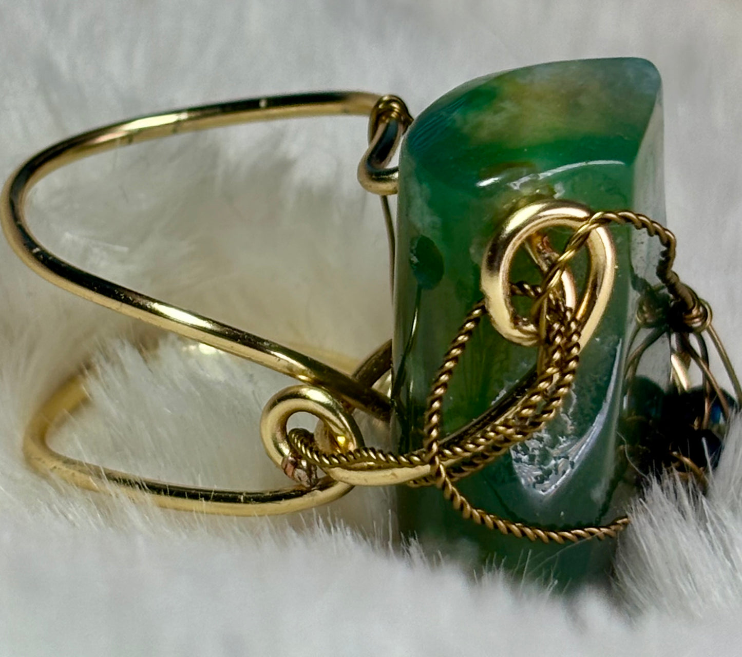 Rare Madagascar Sea Agate Ring