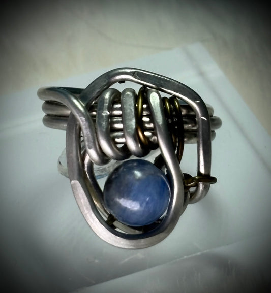 Blue Kyanite and Silver Ring:The Stabilizer