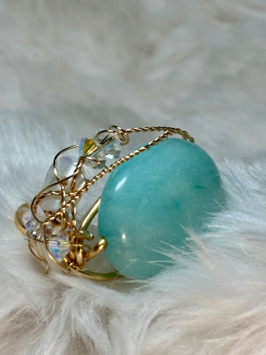 Larimar Ring: tranquil waters 