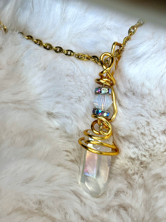 Moon Water: Crystal, Opalite Pendant