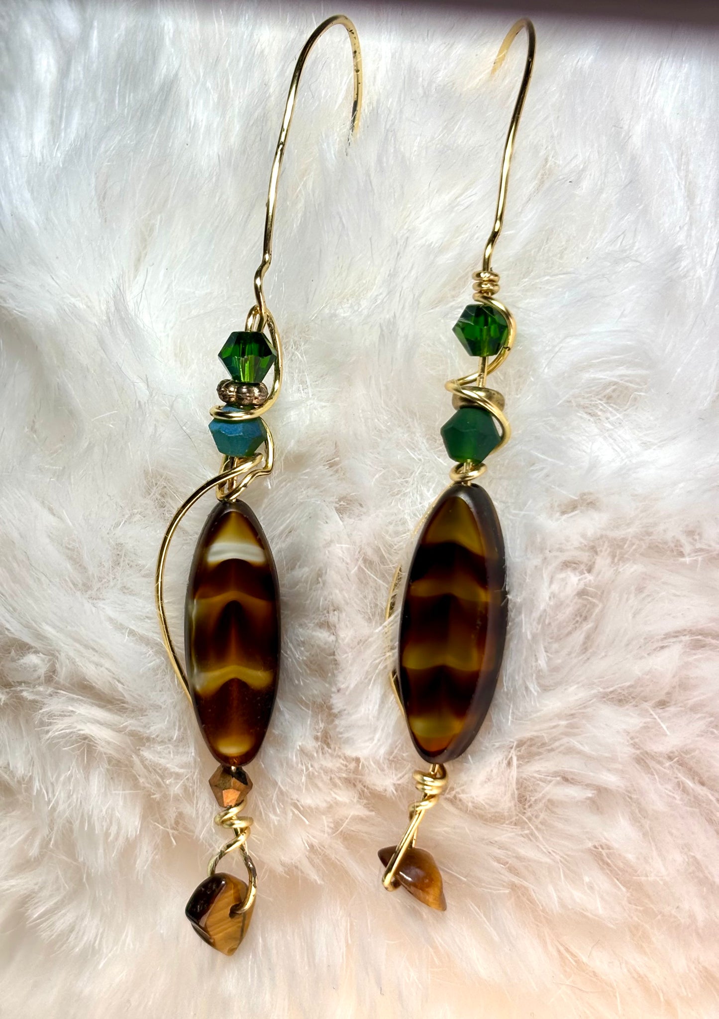 Desert Sovereign: tiger eye earrings