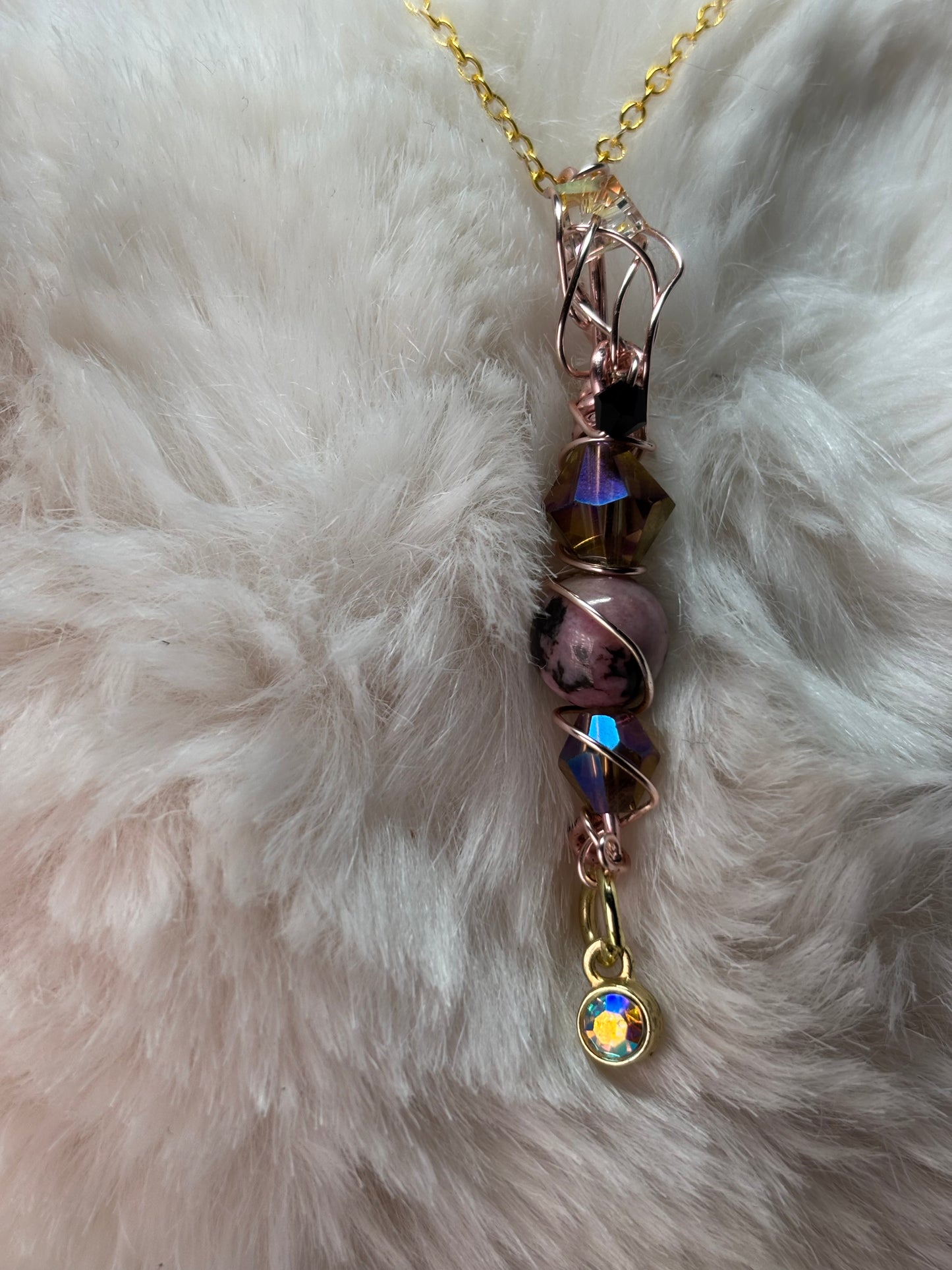 Rose of My Soul: RHONDITE Earring/pendant set 