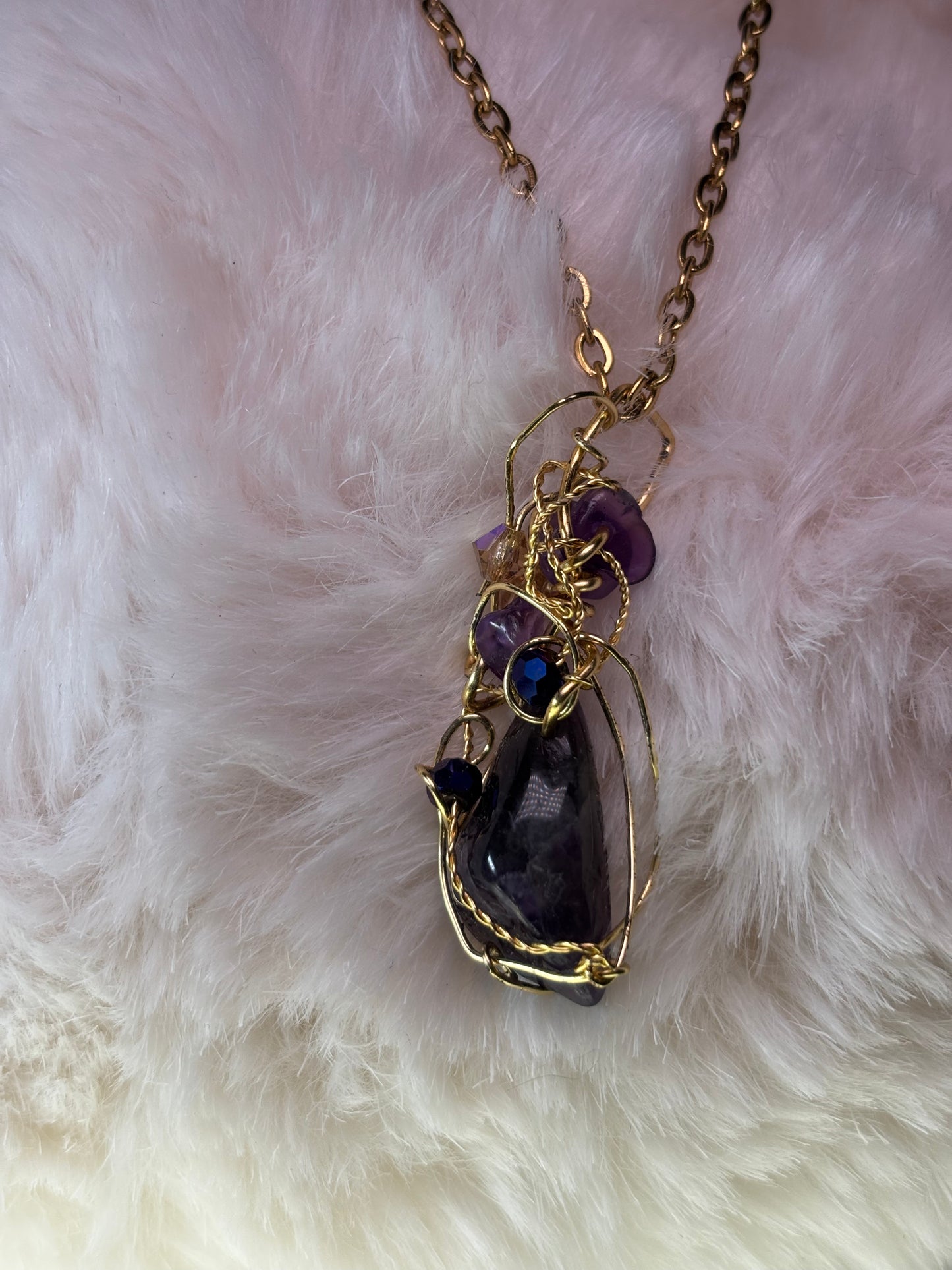 Midnight Crown: Amethyst Earring/Pendant set