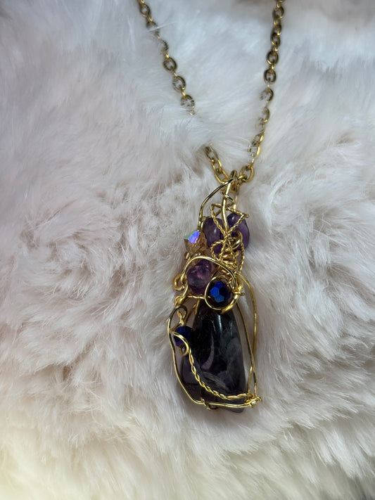 Midnight Crown: Amethyst Pendant (set available)