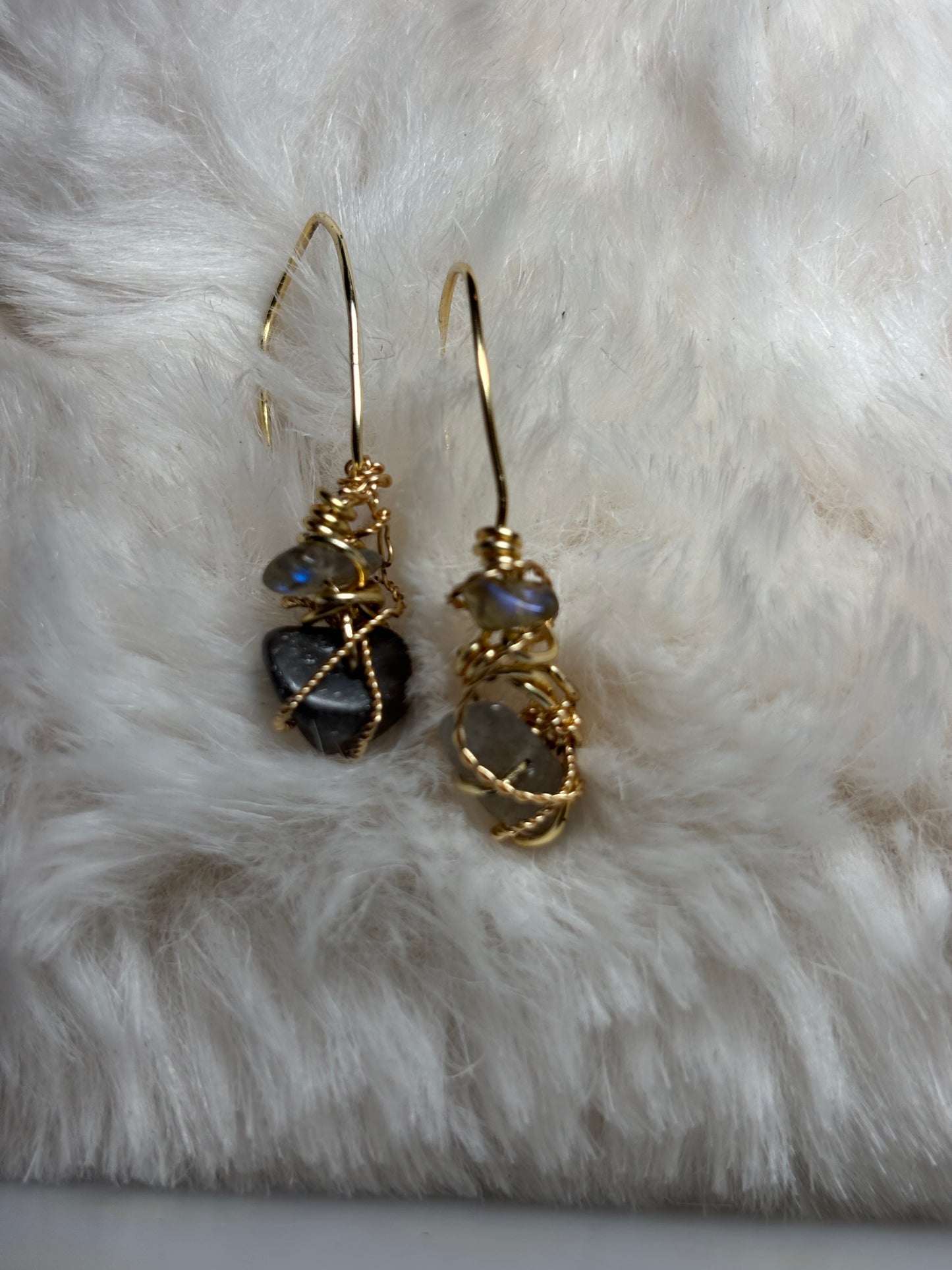 Moonlit Guardian: Labradorite Earrings