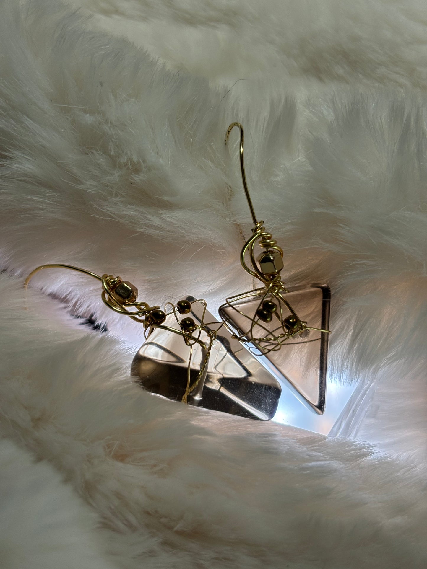 Candy Collection – Luminous Espresso Drops: Irradiated Crystal Earrings