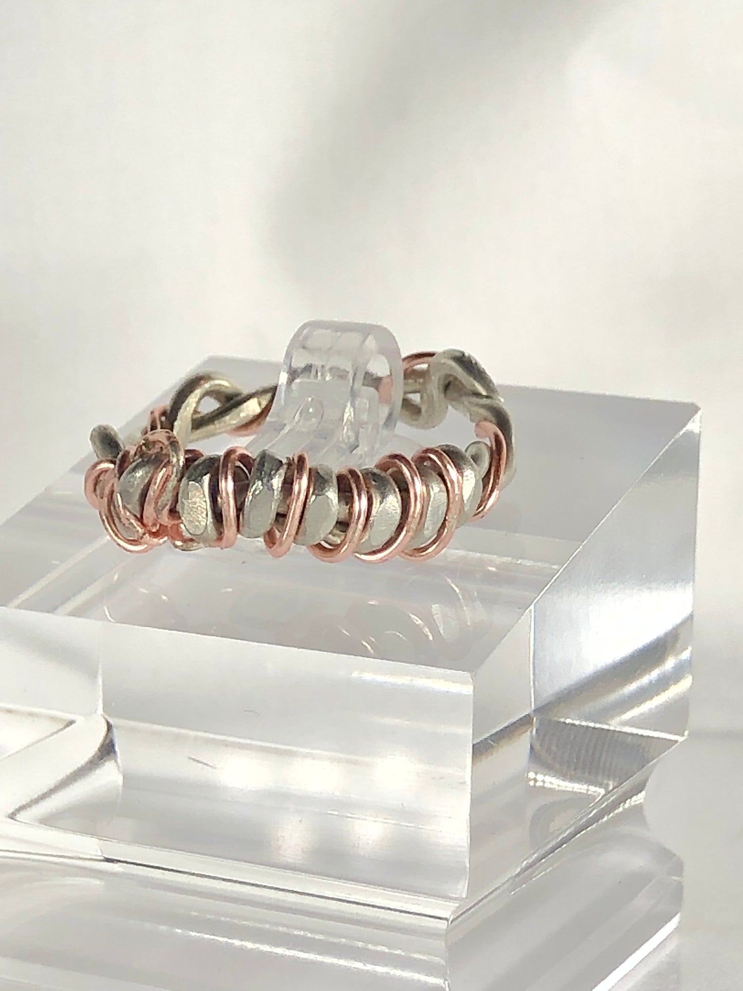 Rose gold & Silver ring