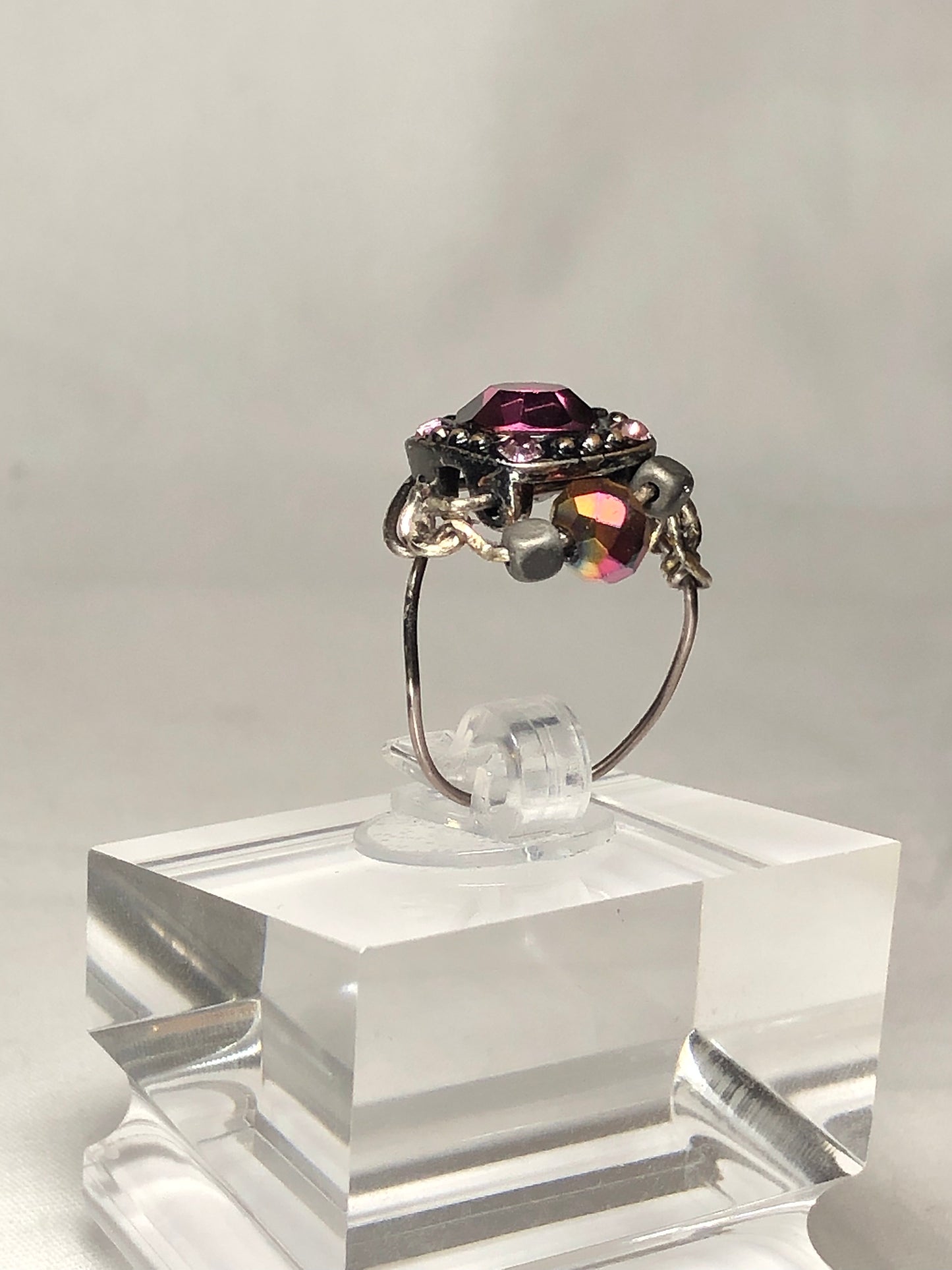 Dark Rhinestone ring