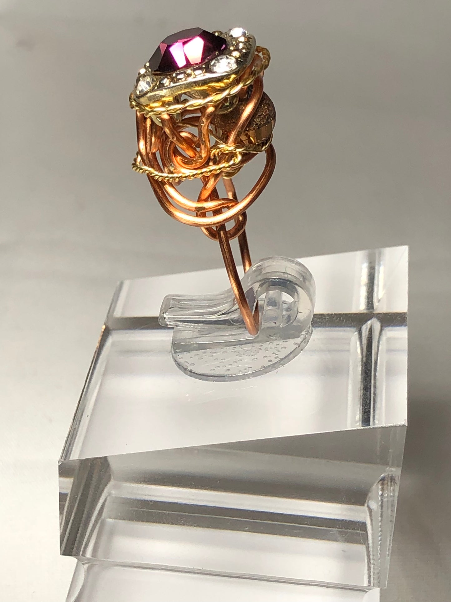 Rhinestone Geode Ring