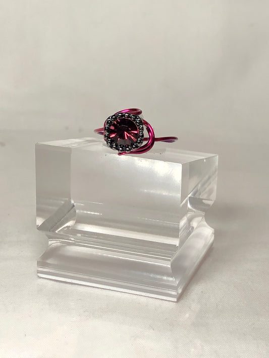 Purple Dreams rhinestone ring