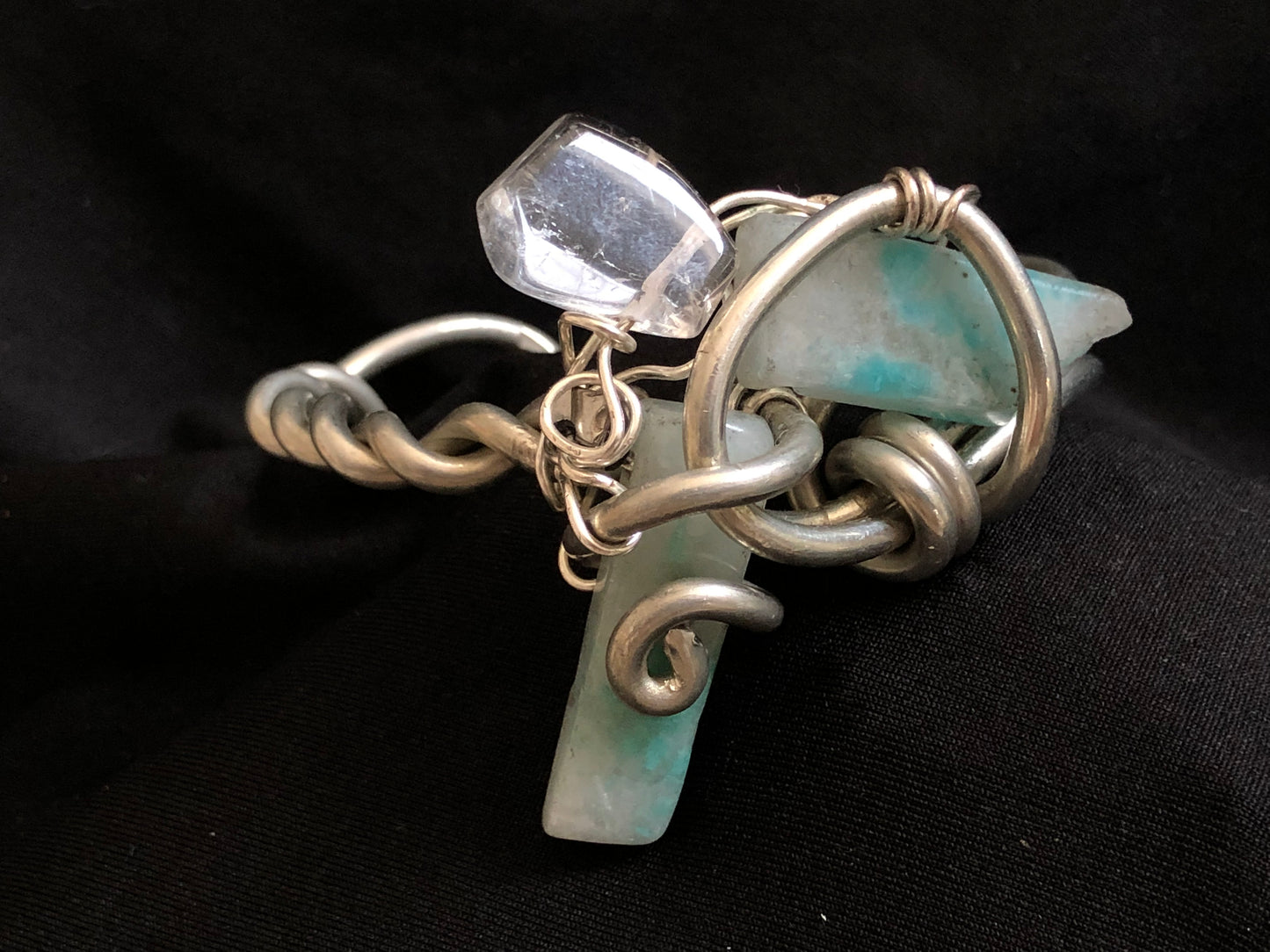 Larimar with Crystal