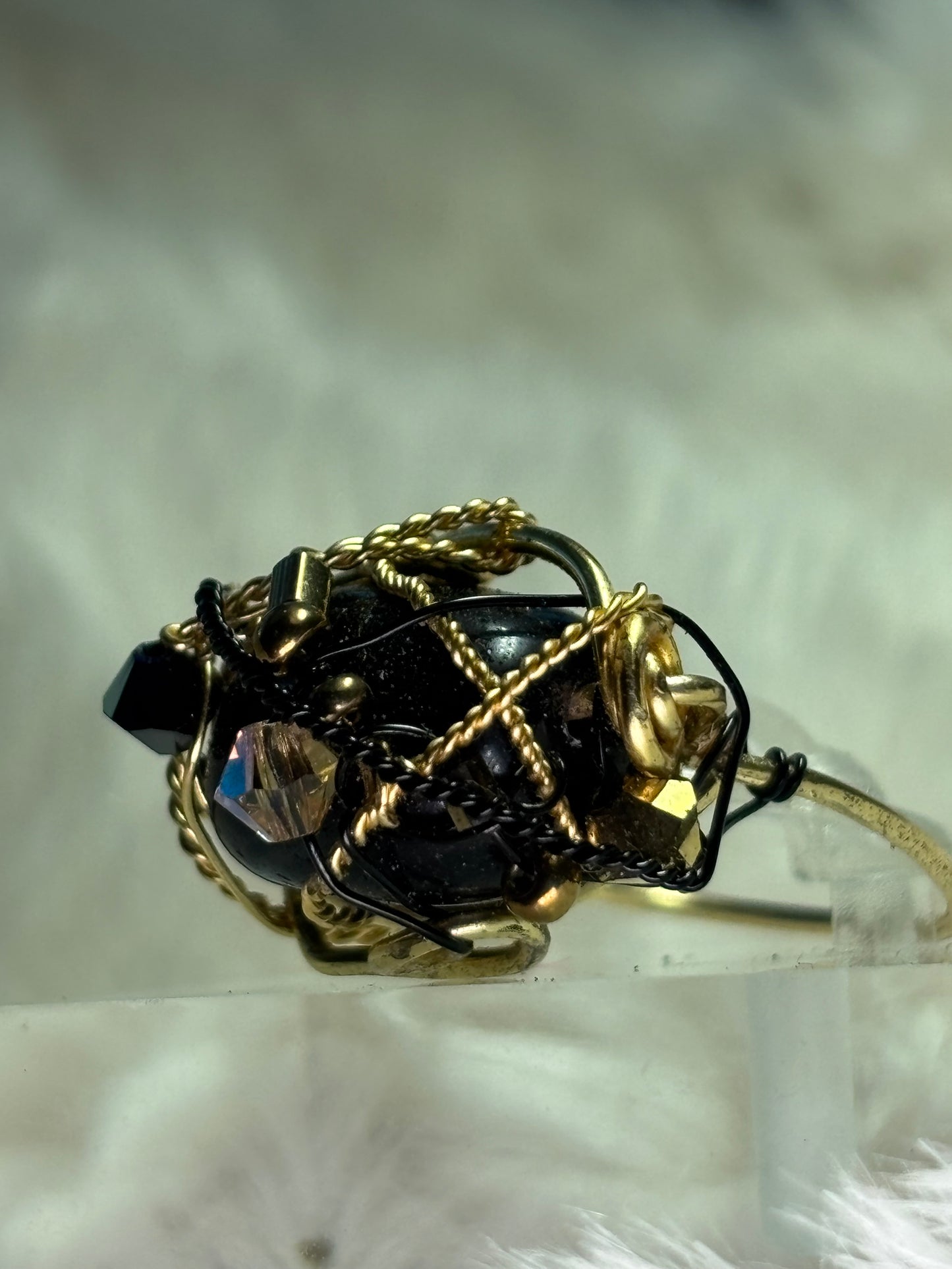 Black Onyx ring: ancient strength ￼