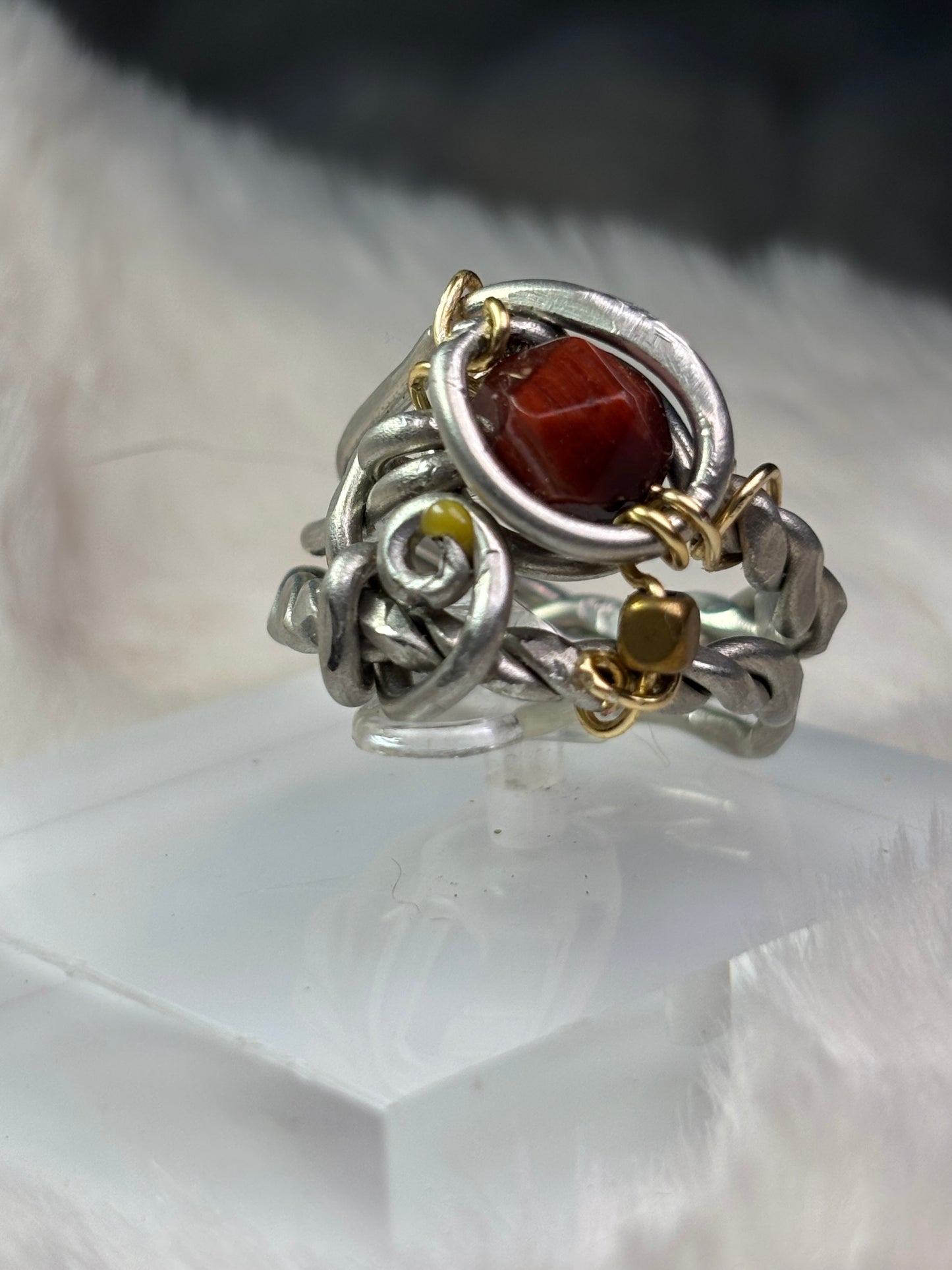 Tiger eye and silver ring:     ￼Tribal Royalty