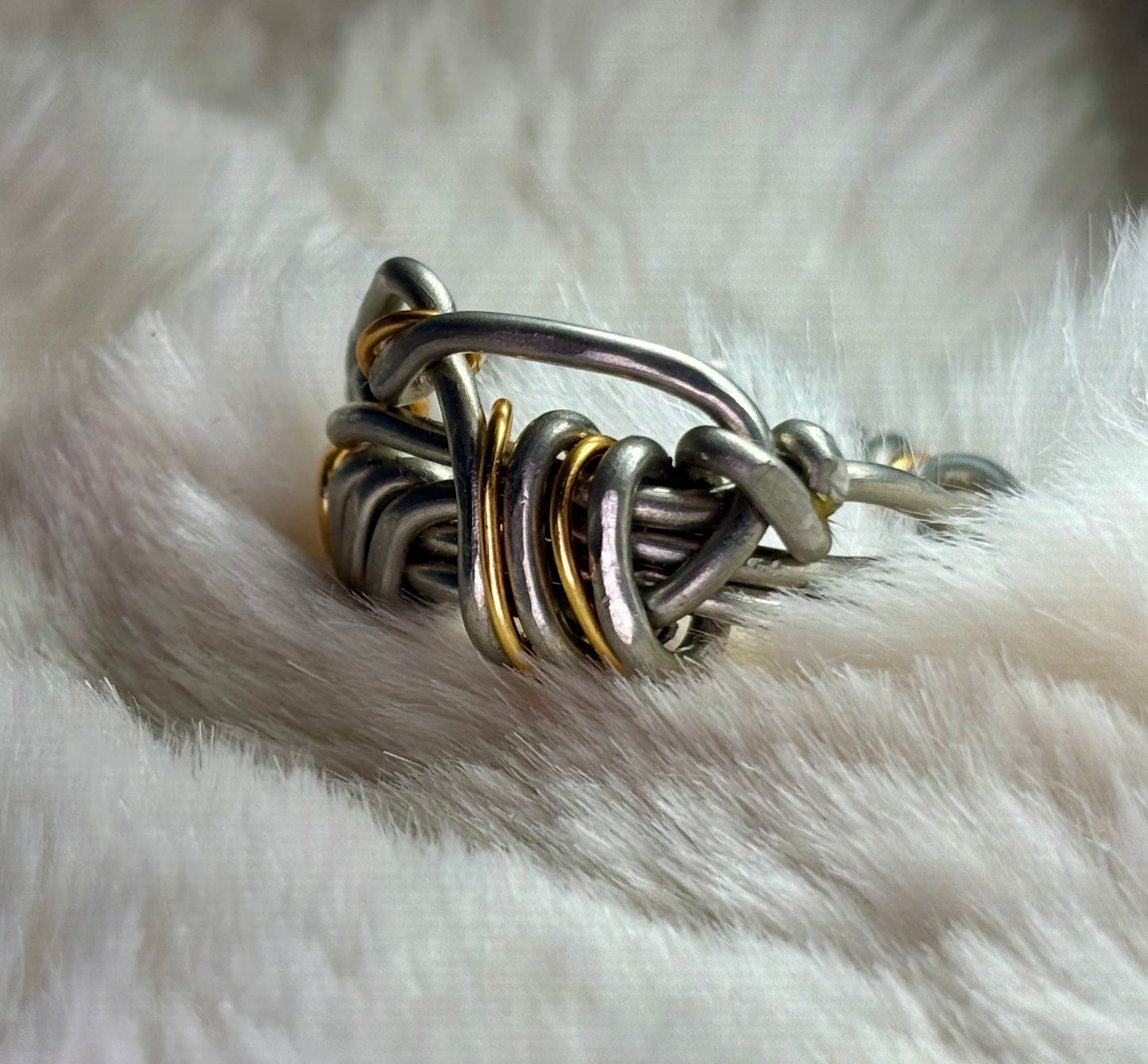 Silver and gold ring: circle of the unbroken promise
