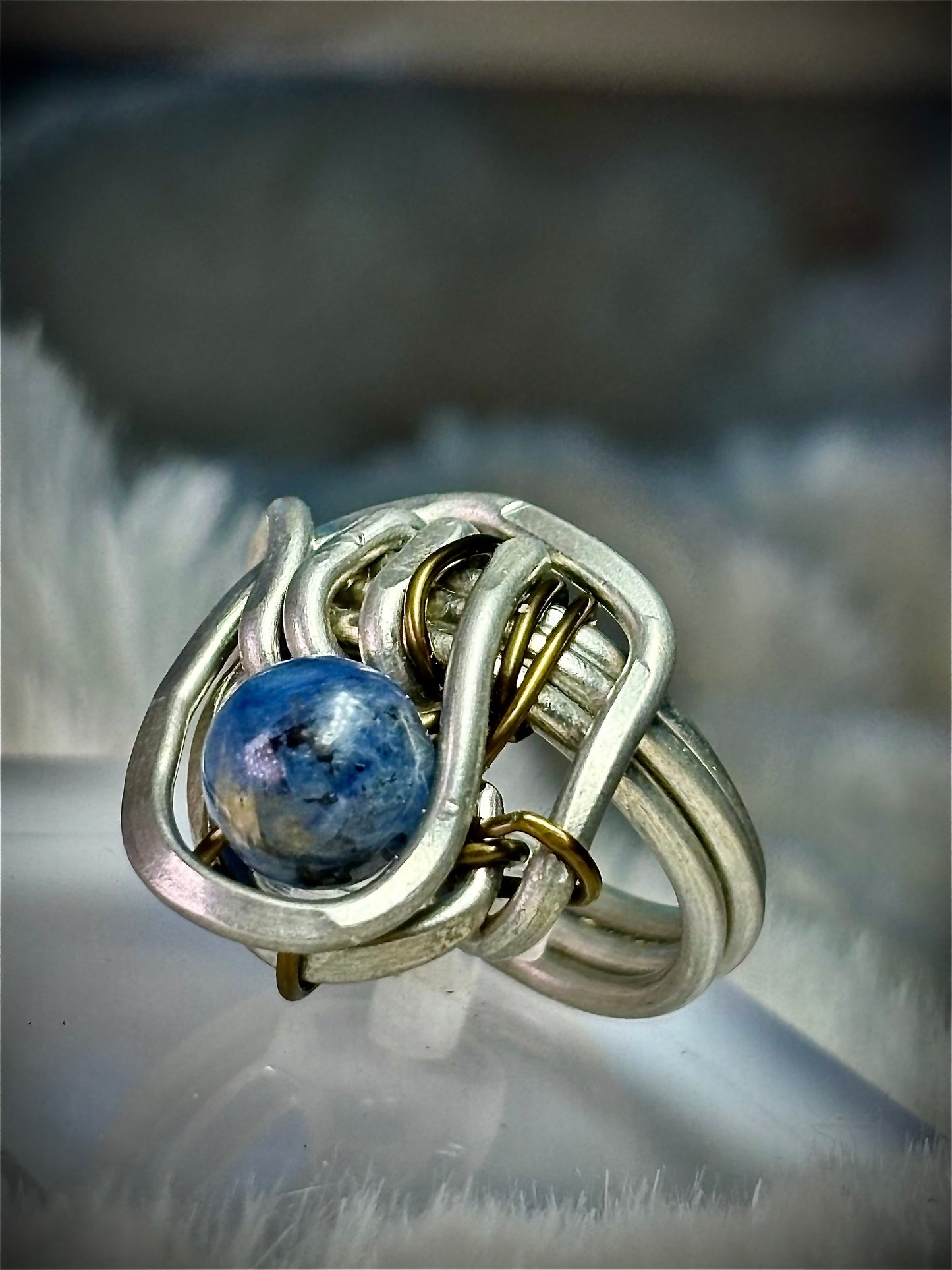 Blue Kyanite and Silver Ring:￼The Stabilizer