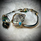 Tourmalinated Quartz (Quartz with Black Tourmaline inclusions), Peruvian Turquoise, Advertine Bracelet: Branches of Protection
