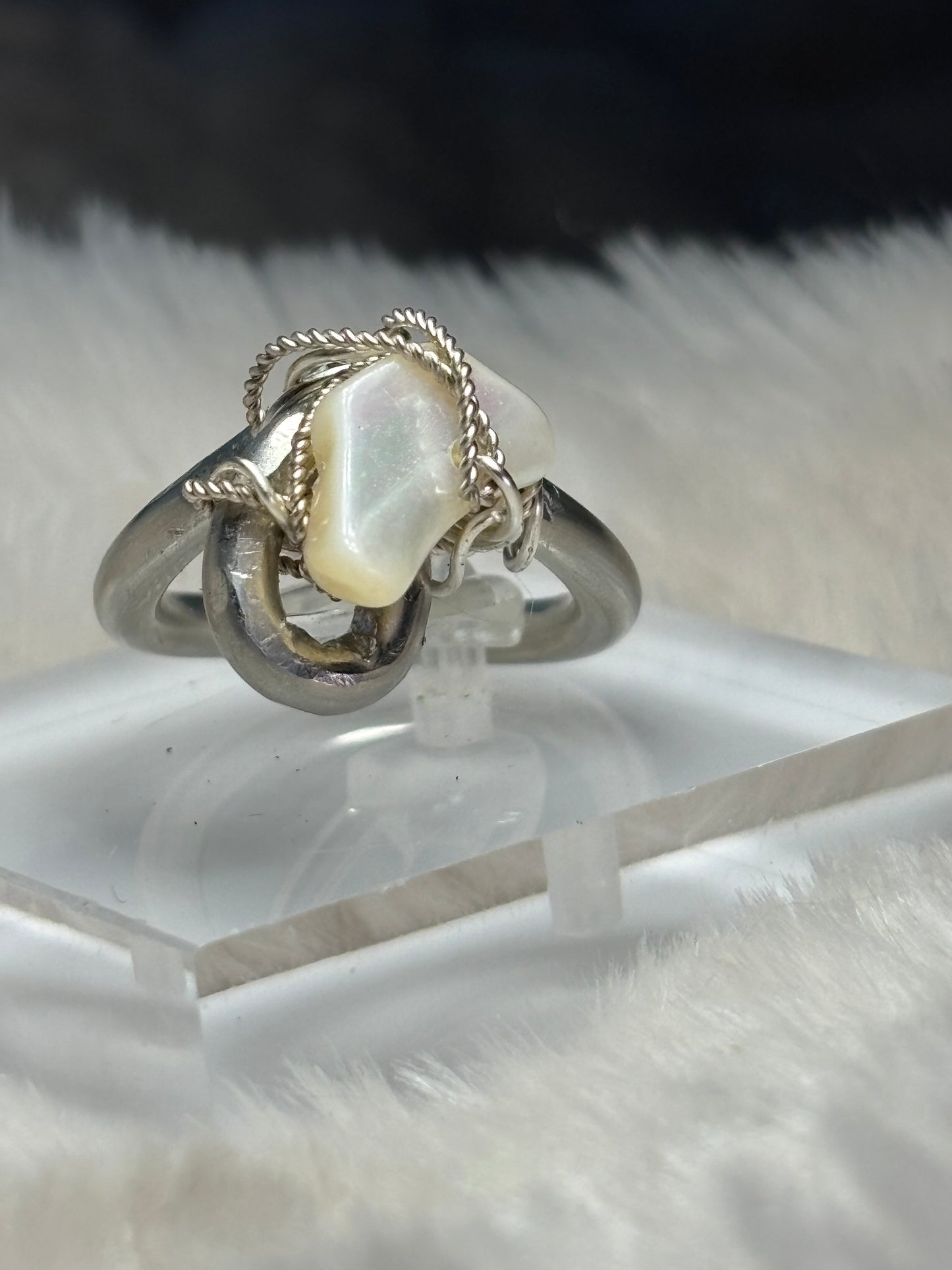 Mother of Pearl, ring: ocean keepsake ￼