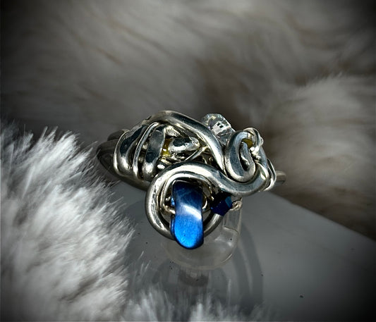 Labradorite ring: inner light ￼