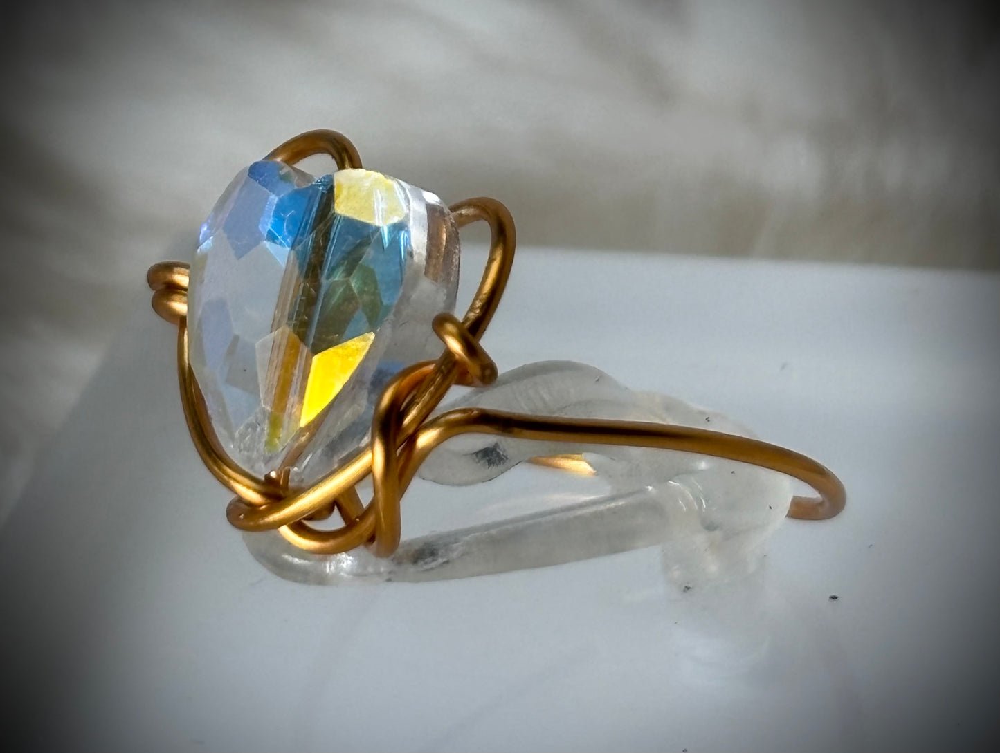 Follow Your Dreams: crystal heart ring ￼