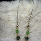 Green Forest Light: green nephrite earrings