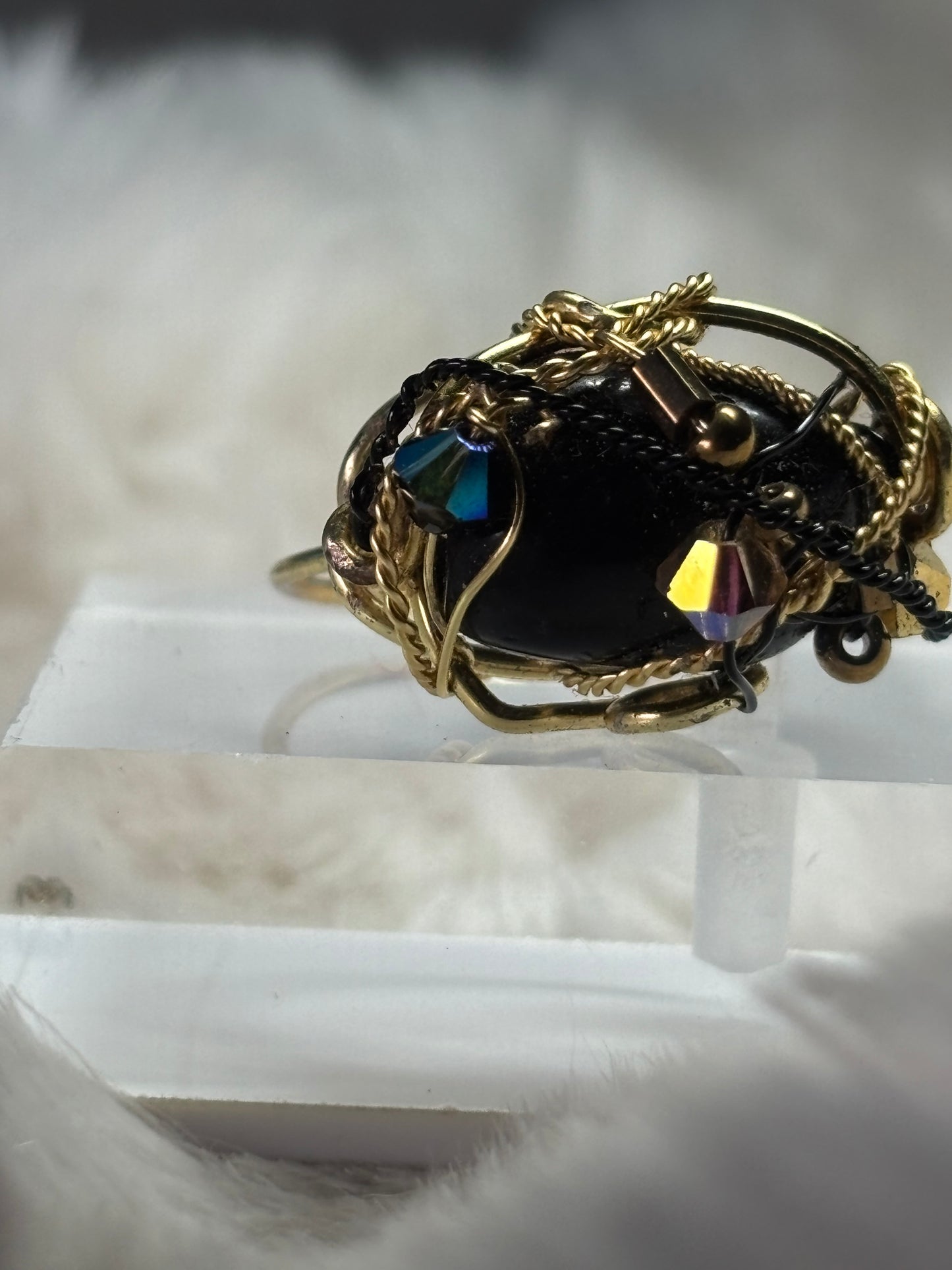 Black Onyx ring: ancient strength ￼