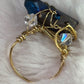 ELECTRIC BLUE:  AURA QUARTZ RING — GOLD