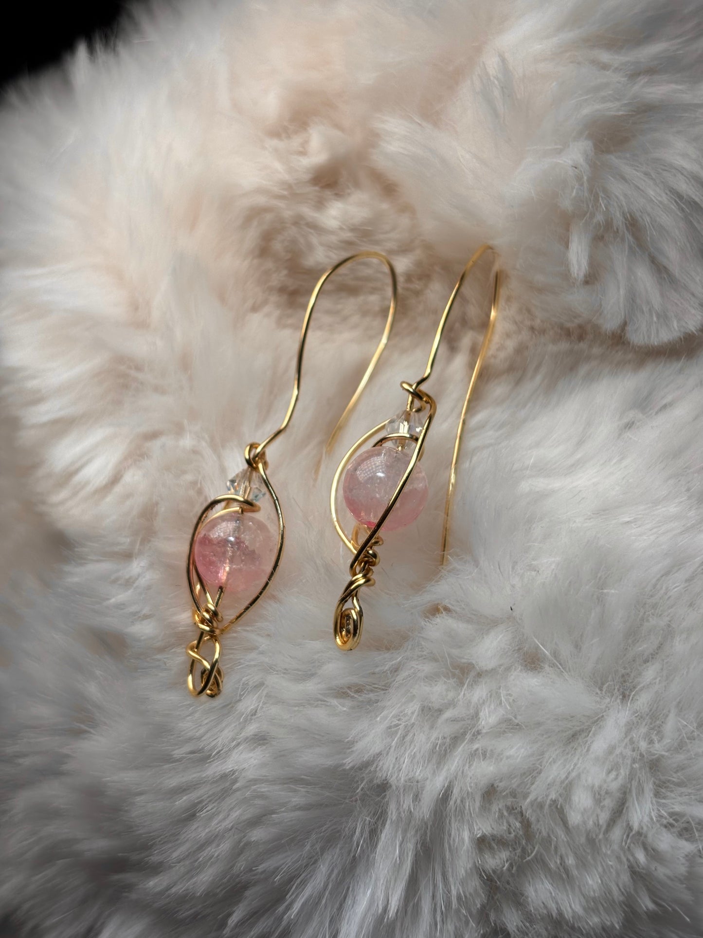 Glinda — Light of the Heart; crackle  quartz crystal Set