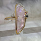 Pink crystal aura ring