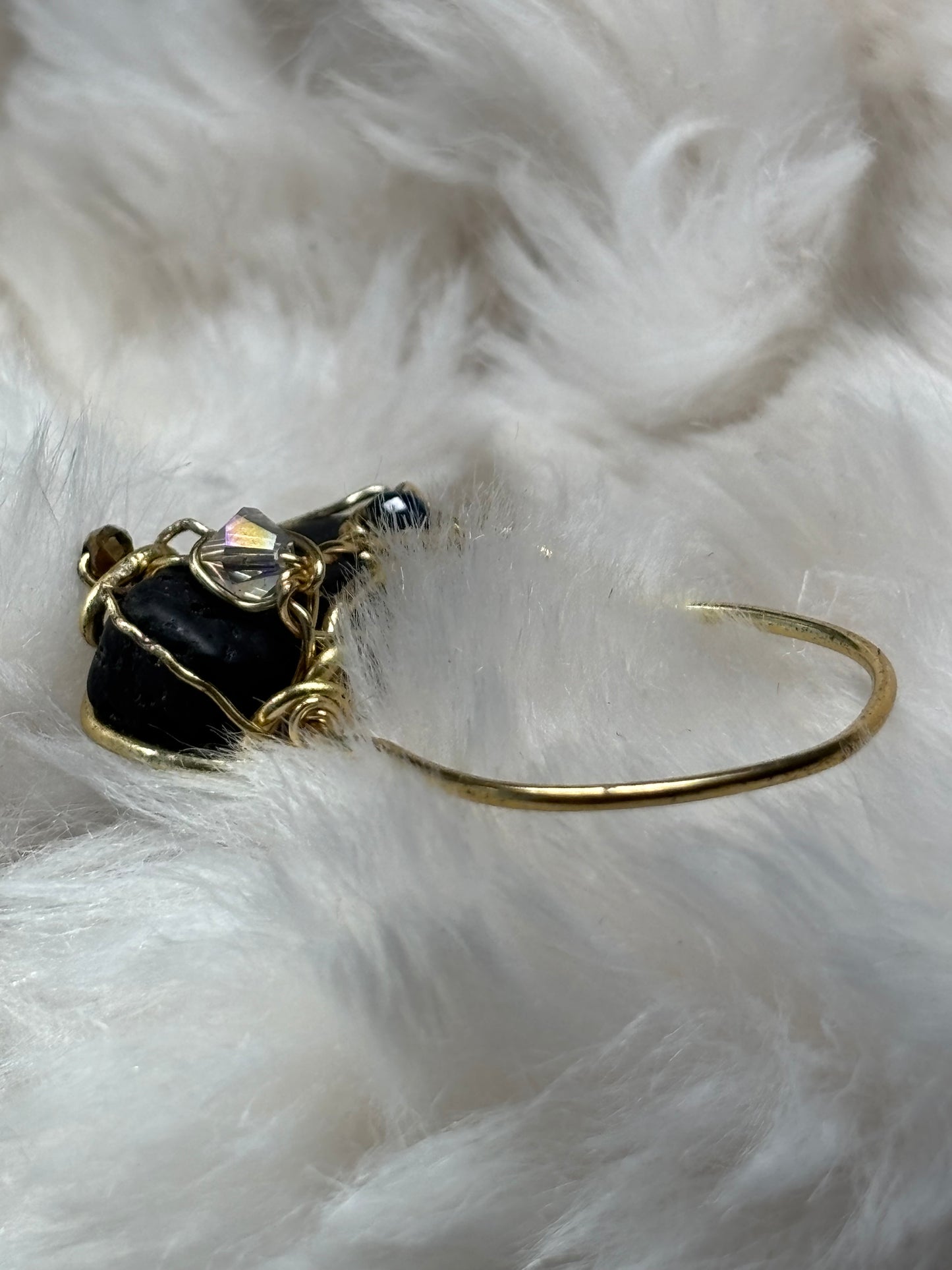 Lava Rock Ring in Gold ￼