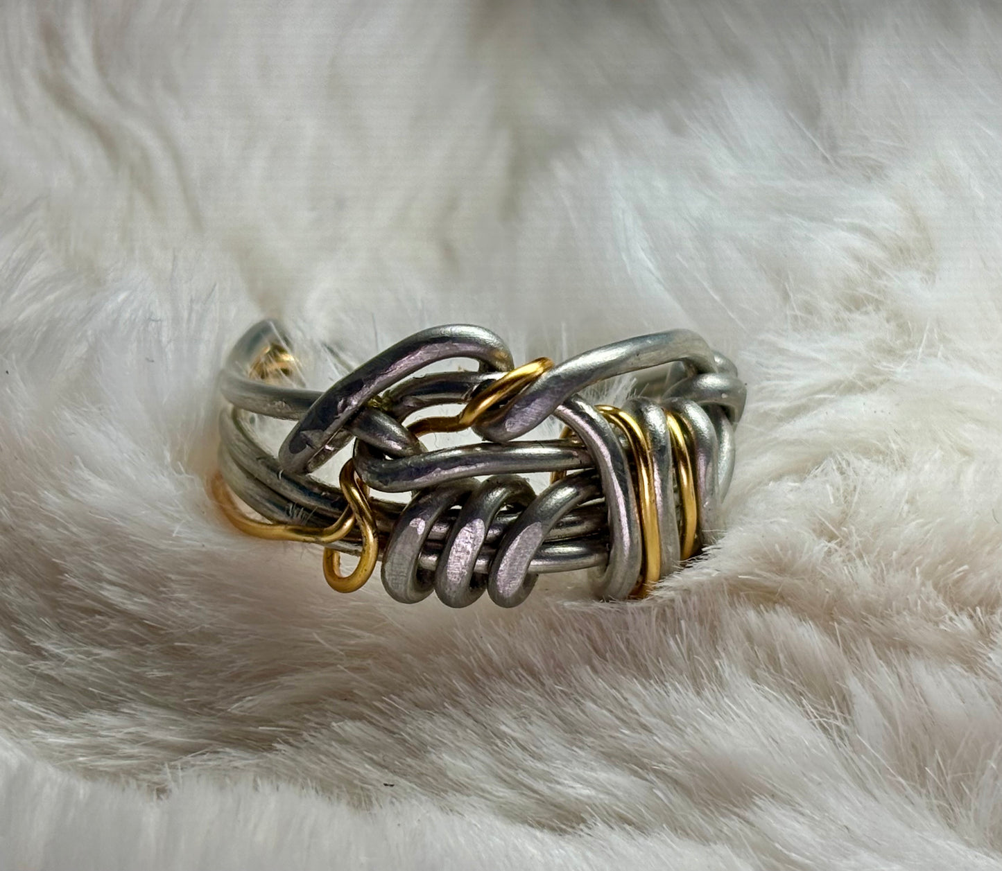 Silver and gold ring: circle of the unbroken promise