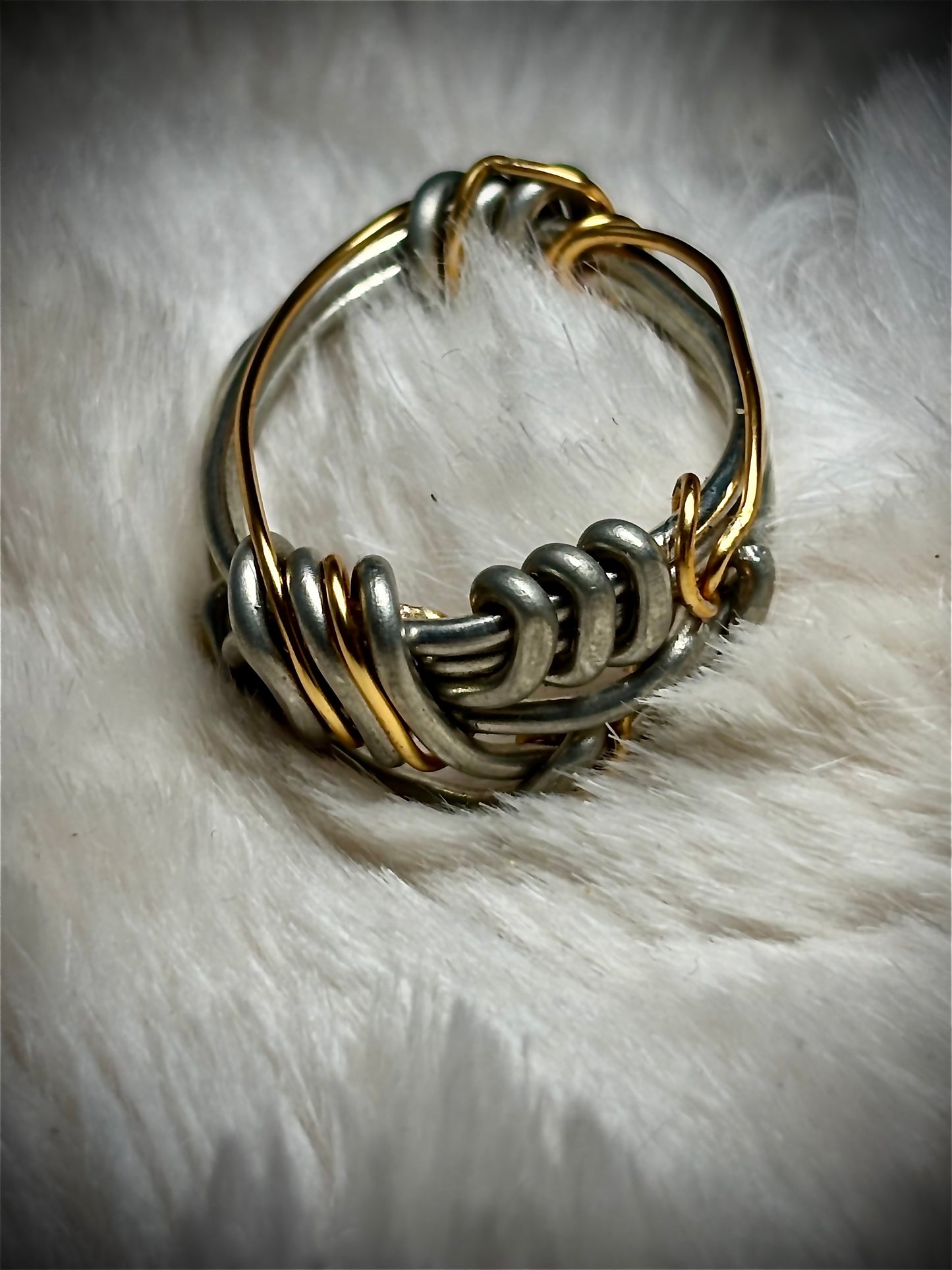 Silver and gold ring: circle of the unbroken promise