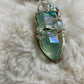 Hidden Prism, Rainbow Magic: green radiated crystal pendant