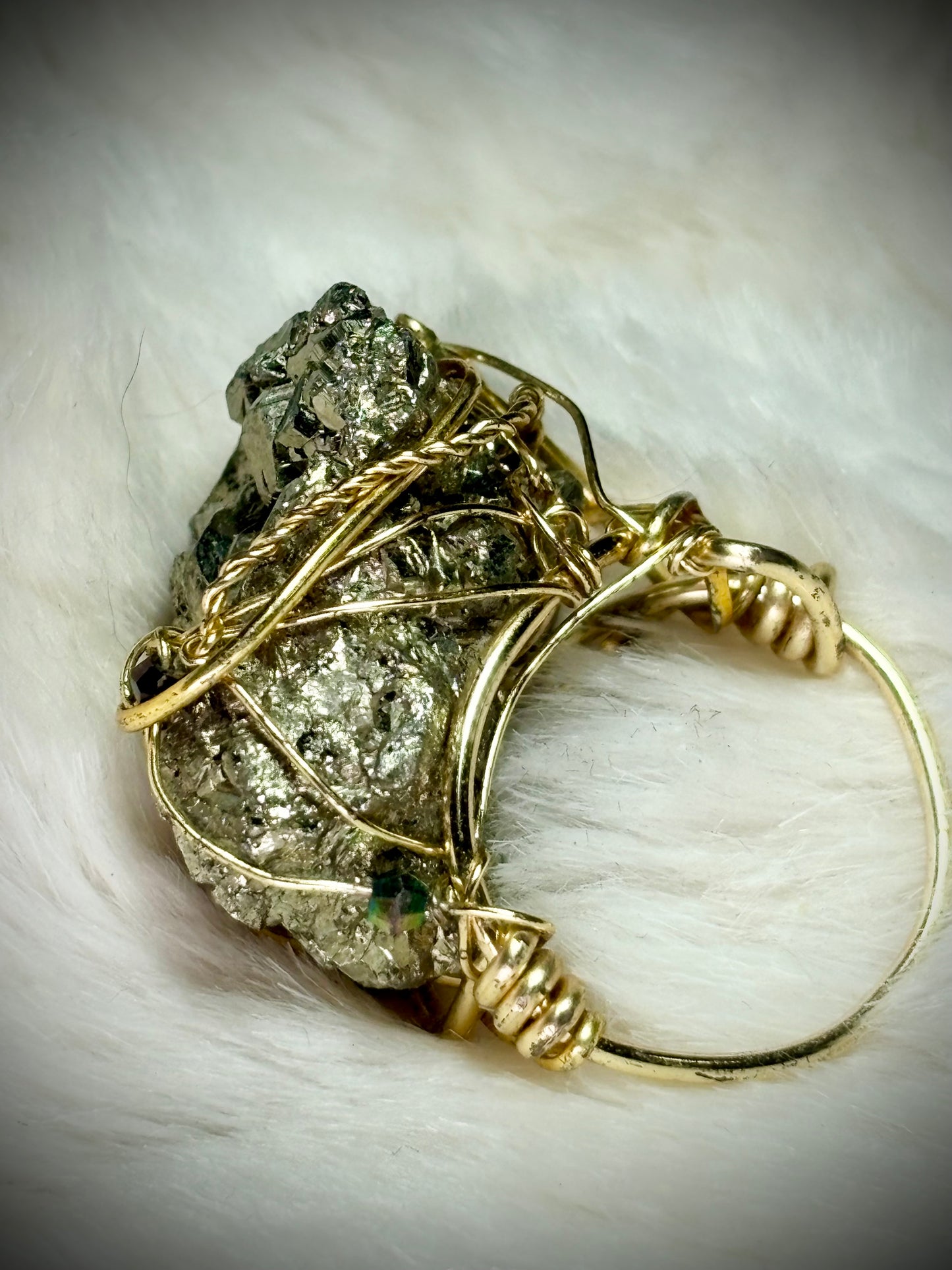 Gold Pyrite Ring
