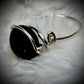 BLACK ONYX RING — SILVER