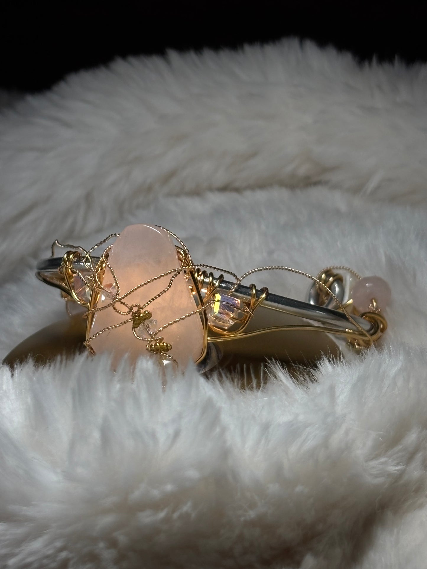 Rose Quartz Bracelet: Crown of the Rose Court