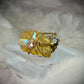 Amber and Opal ring: ancient fire