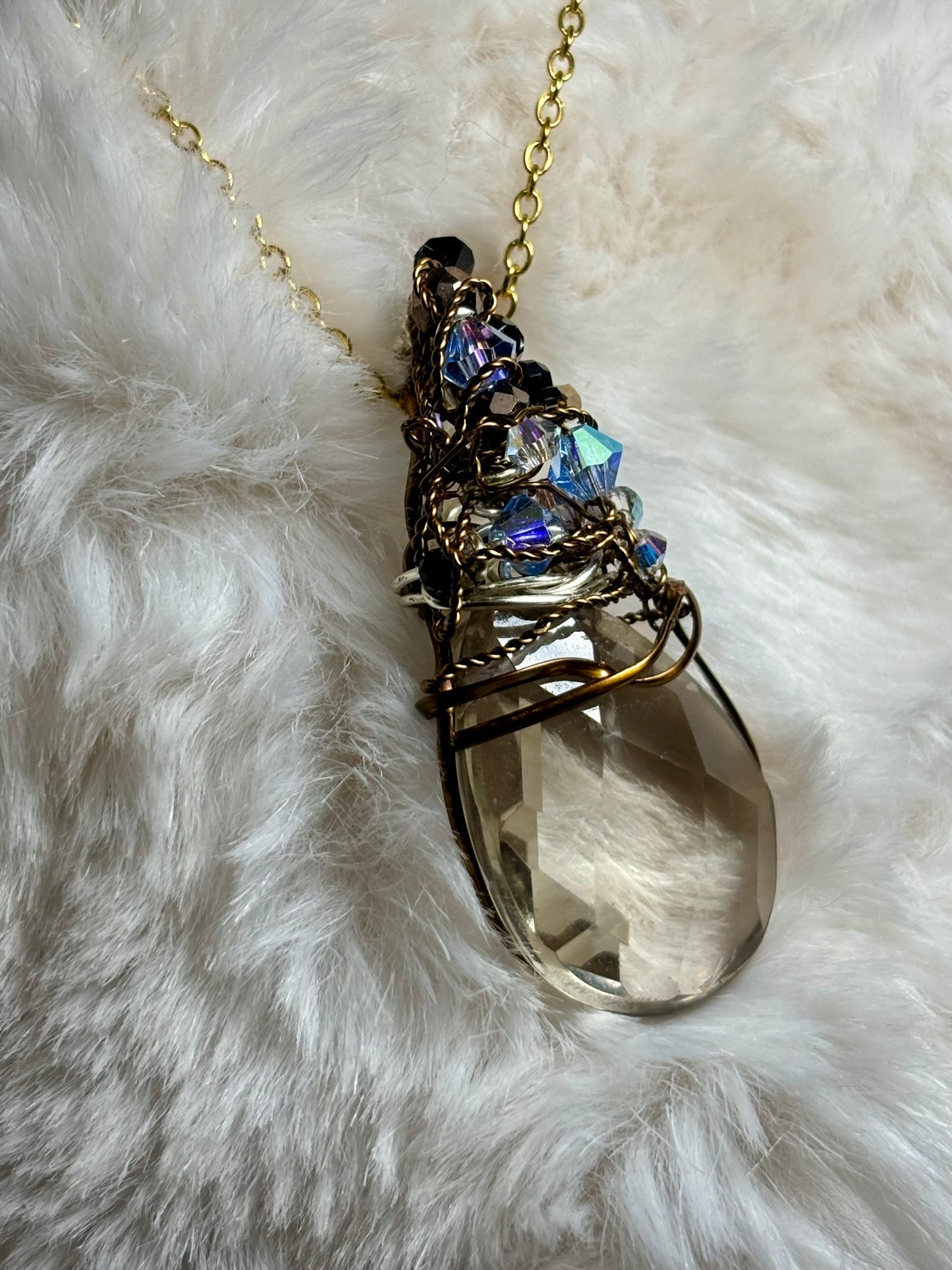 Smoky Glamour Elegance: smoky quartz pendant