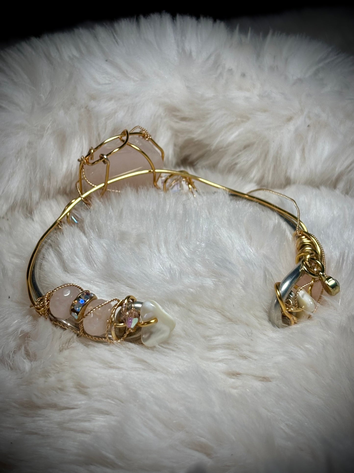 Rose Quartz Bracelet: Crown of the Rose Court