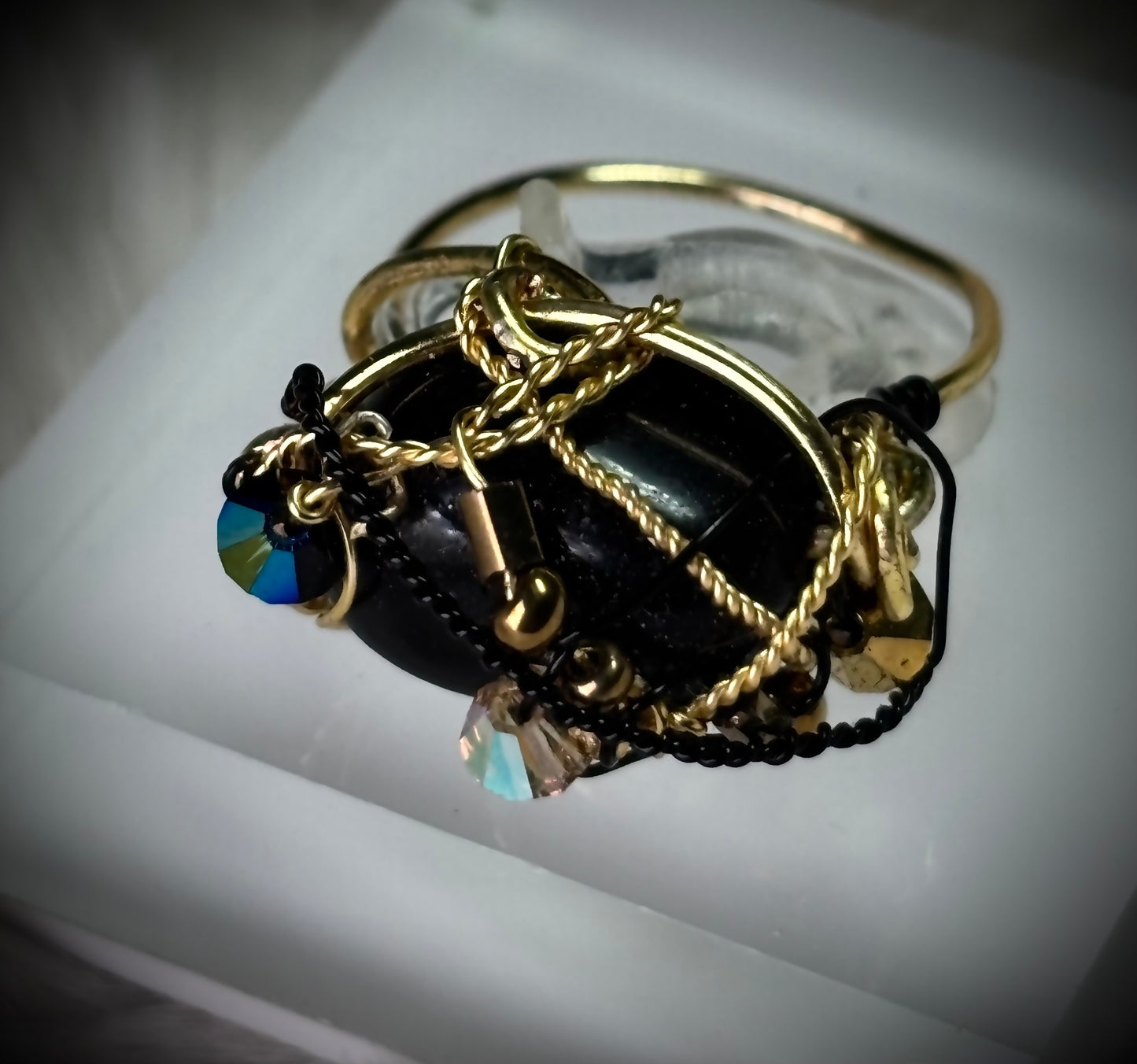 Black Onyx ring: ancient strength ￼