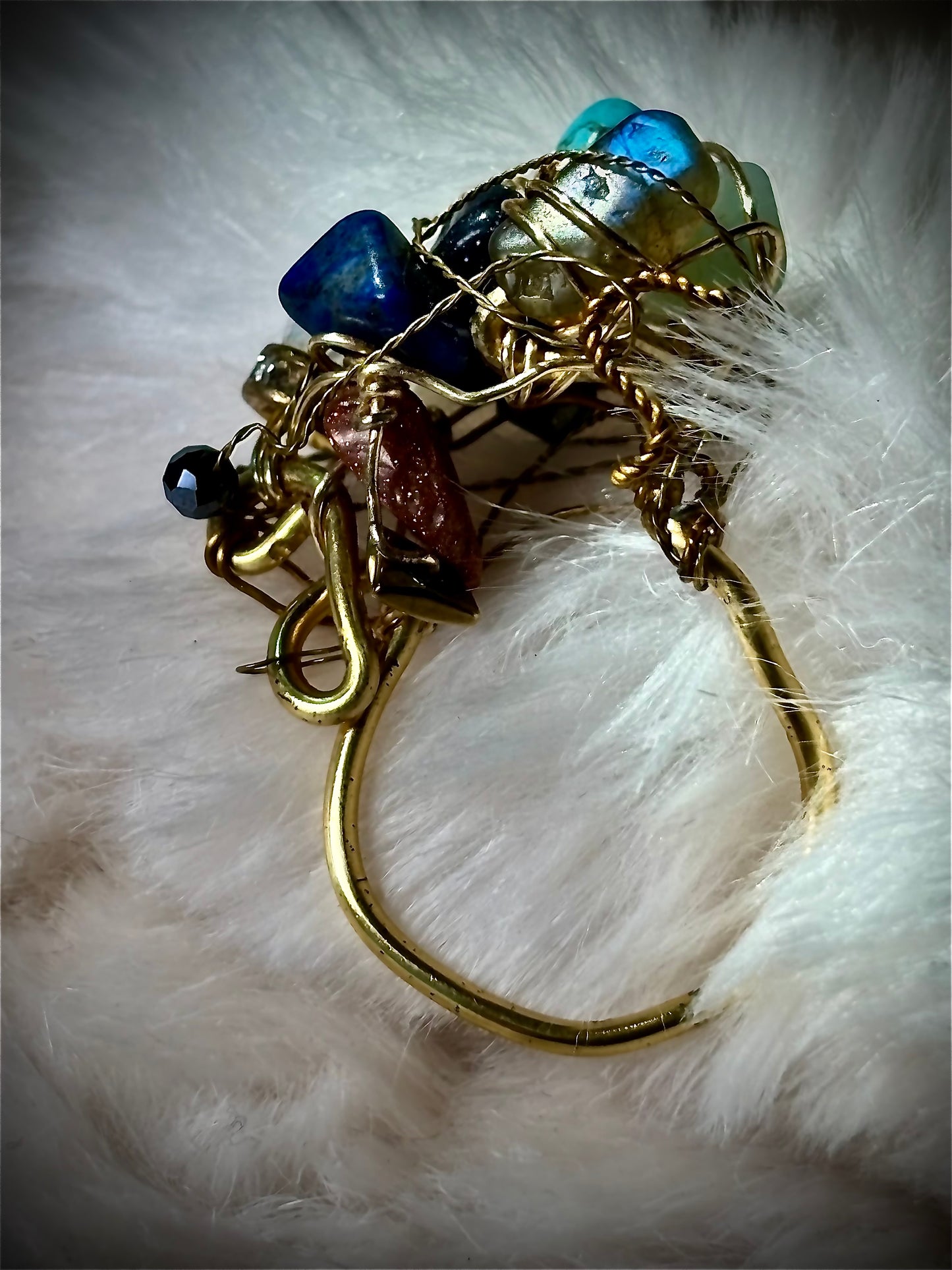 Gemstone ring: ￼Mermaid treasure