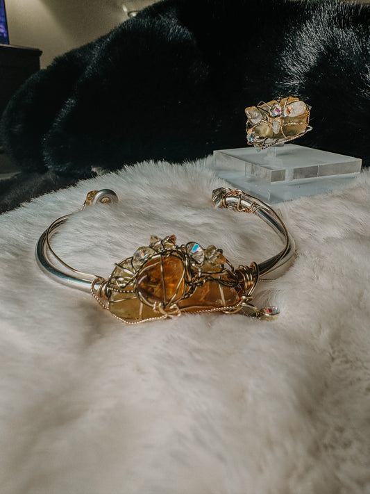 Aurelia Flame Bracelet and Ring Set