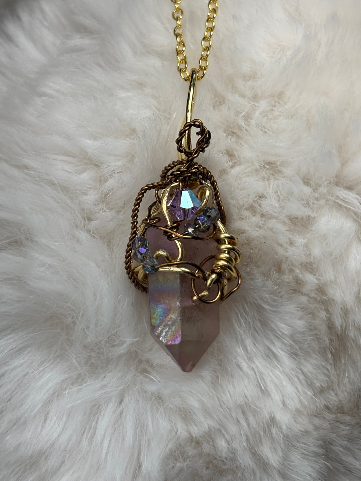 Lavender Whisper: Crystal Pendant