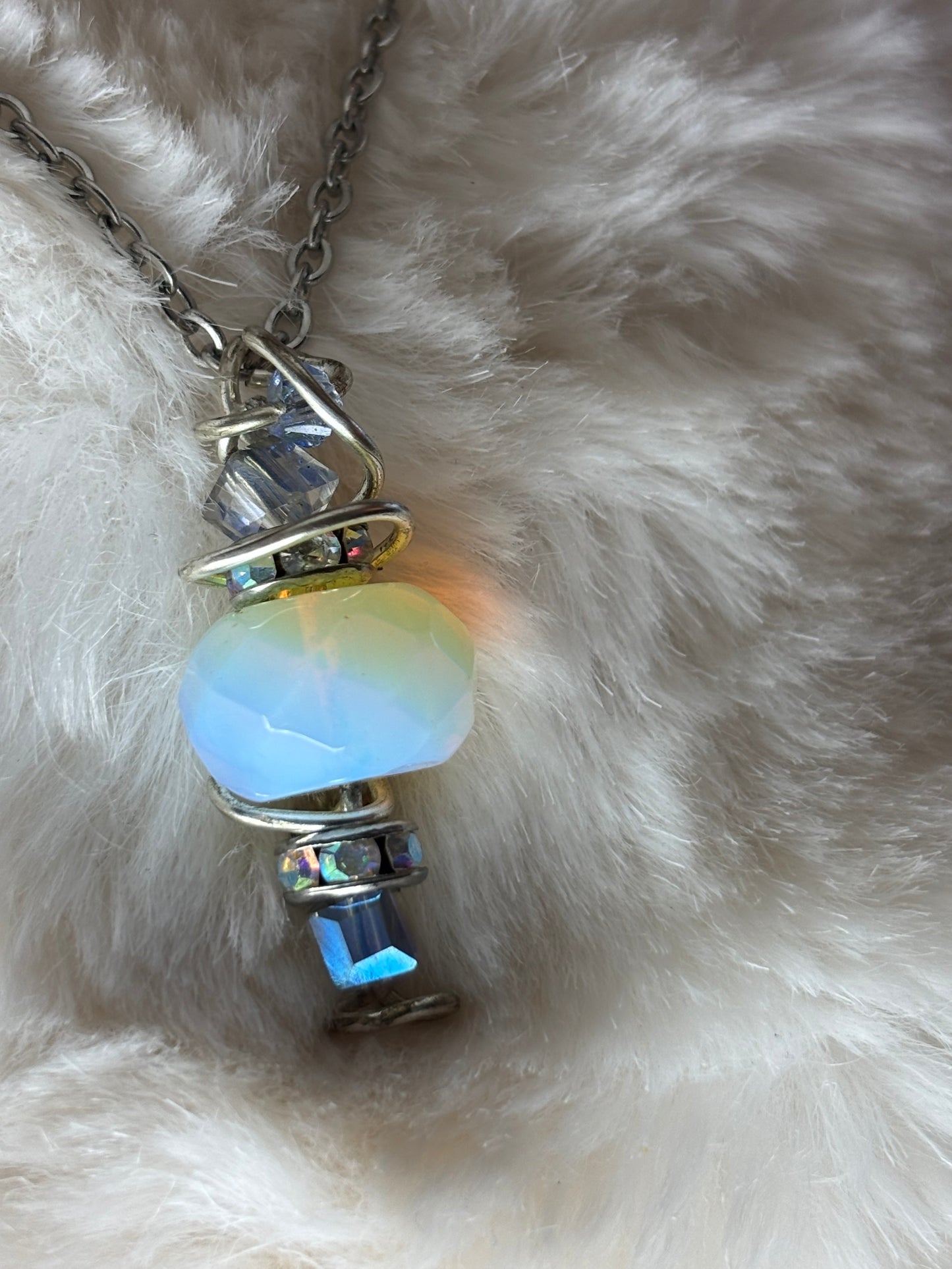 Quiet, kind of magic: moonstone pendant
