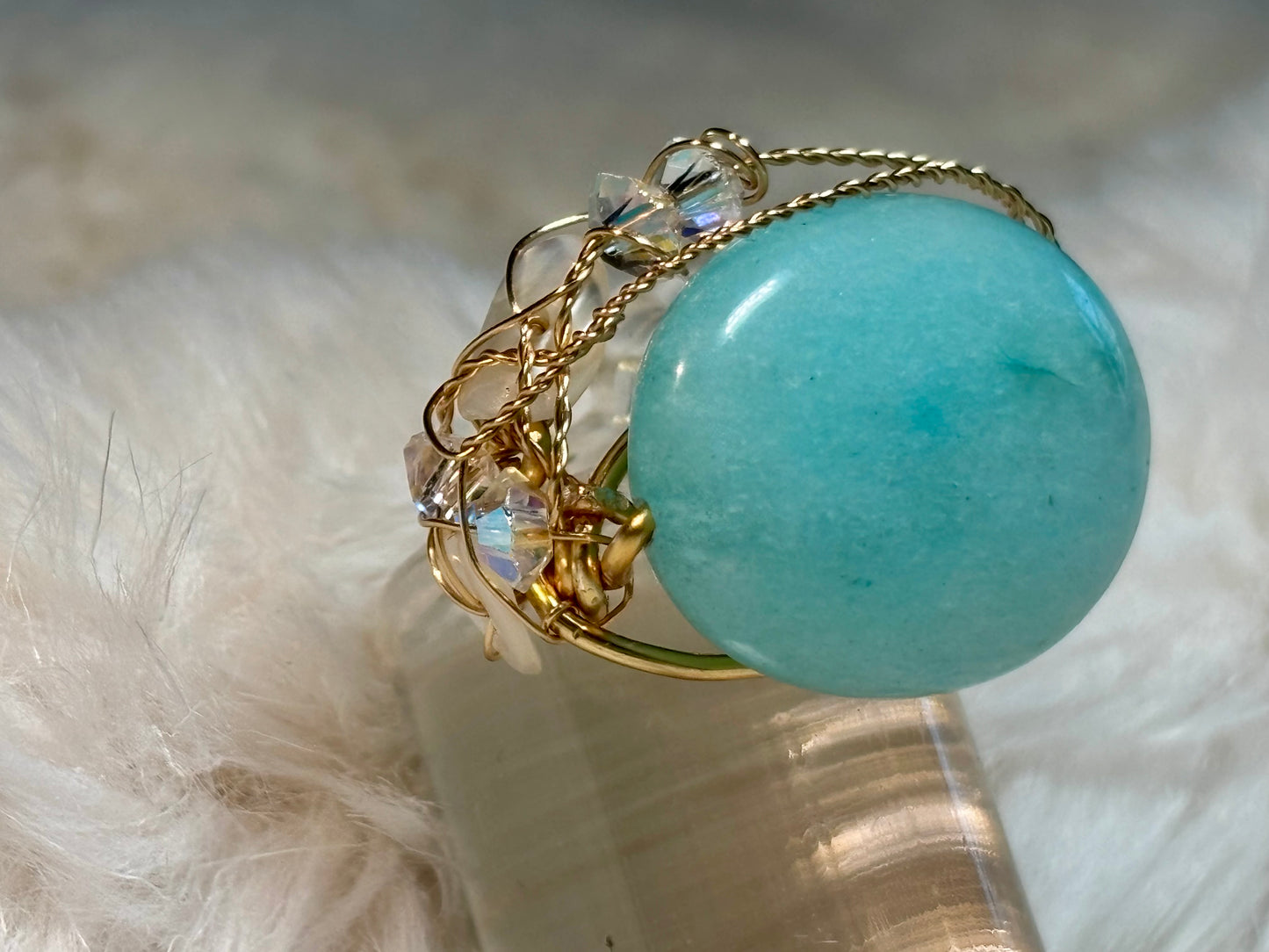 Larimar Ring: tranquil waters ￼