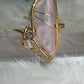 Pink crystal aura ring
