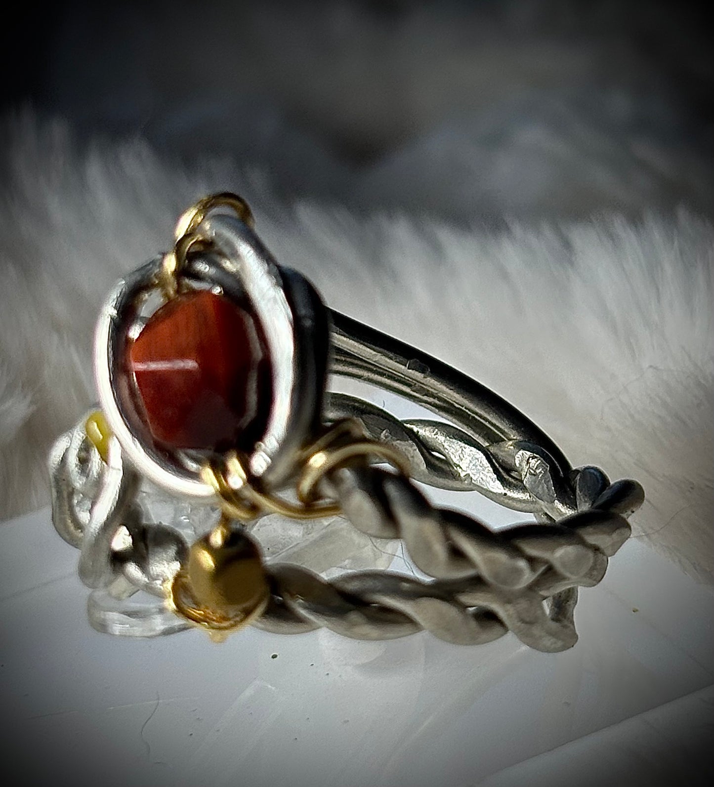 Tiger eye and silver ring:     ￼Tribal Royalty