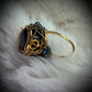 Mahogany obsidian ring ￼: grounded fire